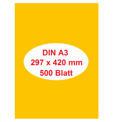 Nur musterblat 500 blatt - blatt, gelb