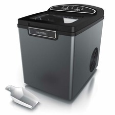 Arendo Eiswürfelmaschine 105 W 1,8 Liter Edelstahl Eiswürfelbehälter Status LED