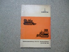 Deutz-Raupenschlepper DL/DP/DM 900 Original  Bedienungsanleitung 1970