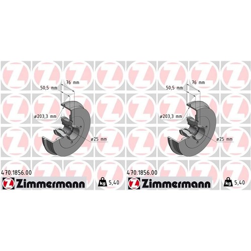 Zimmermann bremstrommeln - 2x,