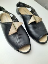 Claude Montana pour Stephane Kélian Vintage black leather leather sandals