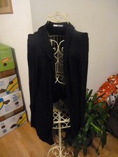 AjC Weste schwarz mit weißen Flimmerchen Gr. 40/42 mit Kapuze