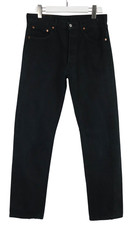 LEVI'S 501 Jeans Herren W33/L34 Black Denim Tapered Fit Button Fly Pocket