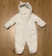 LITTLE Baby Overall Anzug Gr. 62/68 offwhite m. Kapuze  Fleece  TOP