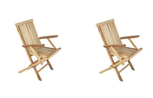 2er set klappstuhl teak - 2er,