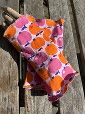 Handstulpen Stulpen Pulswärmer Graziela Apfel Jersey  20cm Pink Orange