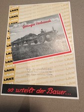 Original Prospekt Lanz  Bulldog -so Urteilt Der Bauer - Verbrauch 2 -Schlepper