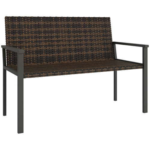 Outsunny rattan gartenbank - rattan,