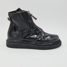 Damenschuhe Moma Gr. 37 Stiefeletten schwarz Leder Ruined Optik 118LC