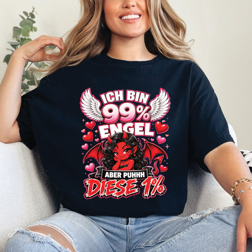 Damen shirt ich bin - damen, 99%