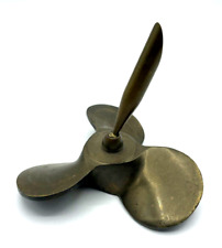 Vintage Schreibtisch Organizer Stifthalter Schiffsschraube maritim Messing 50erJ