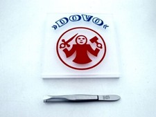 Pinzette DOVO SOLINGEN Breit-Gerade, Sat/Brush. 8 cm ROSTFREI Stainless Tweezer