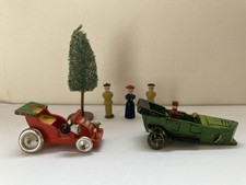 Rar Spanisches Goula Fahrauto + 1 Antike Erzgebirge Auto. Holzspielzeug 