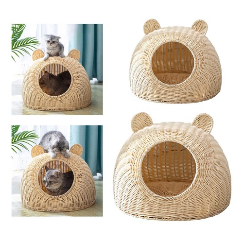 Festes rattan katzenbett - festes, rattan-katzenbett