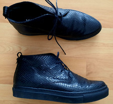 MARIPE Italien Damenschuhe Leder Stiefelette Halbschuhe G. 36 Schnürung schwarz