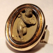 Großer alter Gemme Ring 585