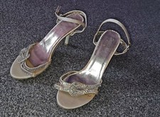 goldene Pumps 37 Stilettos NEU Strass Sandalen Abendschuh Ball Super High Heels