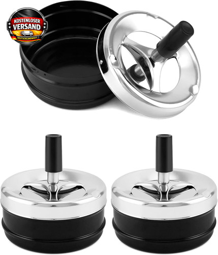 Drehbarer aschenbecher 3er set - 3er,