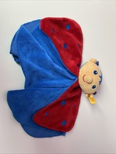 STEIFF MARIENKÄFER PRINZ MAARI  SCHMUSETUCH SCHNUFFELTUCH  MIT KNOPF UND FAHNE