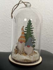 Handmade Weihnachten Dekoration Kuppel Holz Wichtel Landschaft Winter