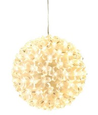 Lichterkugel mit 100 LED weiß beleuchtete Weihnachtskugel Kristall Leuchtkugel