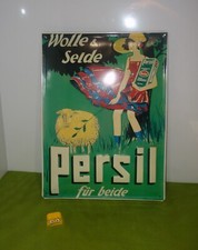 Blechschild   Persil Wolle &
