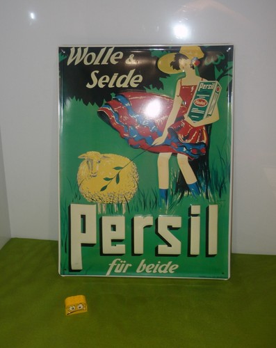 Blechschild persil wolle - ,