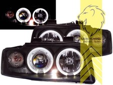LED Angel Eyes Scheinwerfer für Audi A4 B6 8E Limousine Avant schwarz