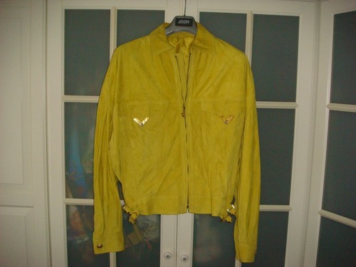 Versace leder jacke leather - versace,