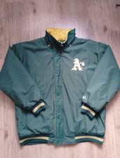 Vintage Oakland Athletics Starter Jacke Grosses Logo USA MLB Baseball Sport A's