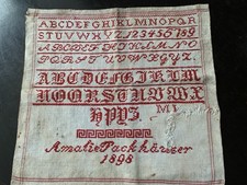 Antikes. Stickmustertuch  1898