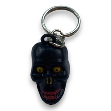 Totenkopf Schlüsselanhänger Schwarz Skull Figur Gothic Halloween Deko