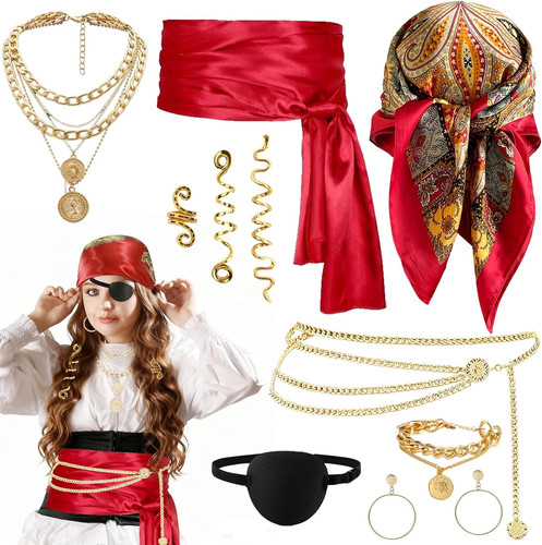 Piratenkostüm zubehör set - zubehör,