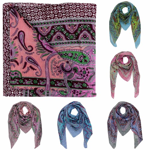 Baumwolltuch paisley blumen - baumwolltuch,