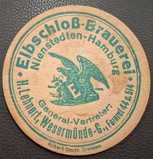 Alter Bierdeckel --- Elbschloß Brauerei Hamburg