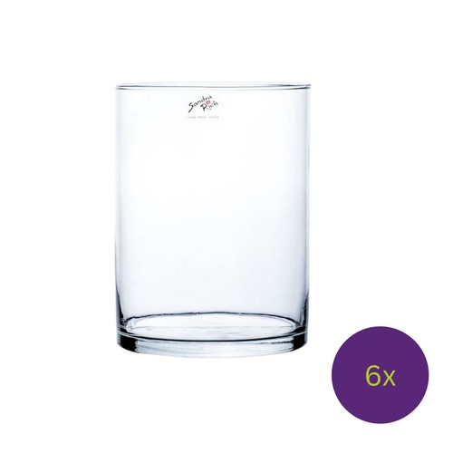 Zylinder glasvasen 20cm - 6,