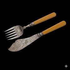 Vintage Antik Fisch Tranchier