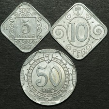 NOTGELD: 5, 10 & 50 Pfennig