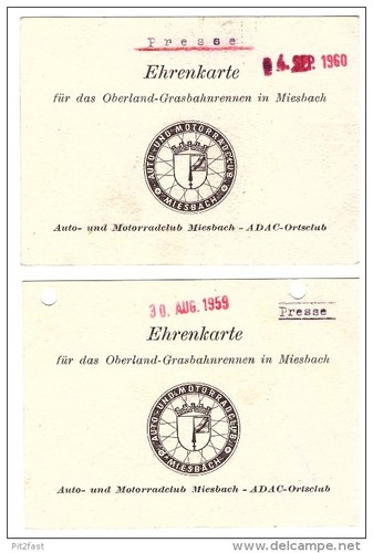 Ehrenkarte grasbahnrennen - ehrenkarte,