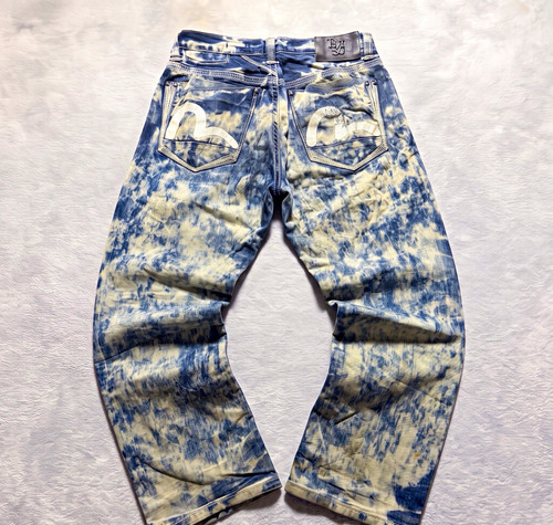 Evisu y2k jeans acid wash - jeans,