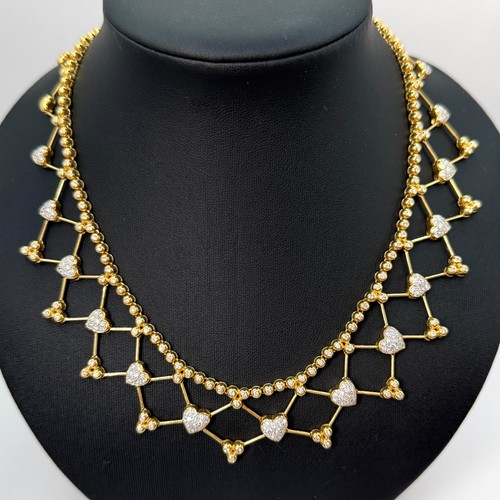 Exklusives herz collier - collier, massiv