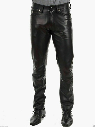 Herren echt leder hose - echt,