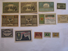 13 x Notgeld, Sachsen