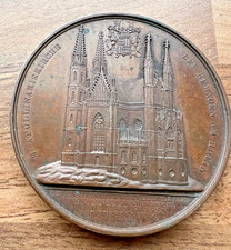 Rarität! Bronzemedaille Kölner Dom 1861 - Jacques Wiener