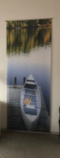 Textilbanner, groß, mit Boot- und Natur-Motiv, gebraucht, Zustand sehr gut