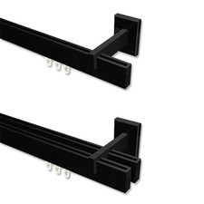 Eckige schwarze gardinenstange - eckige,