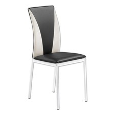 Polsterstuhl - schwarz-weiß -