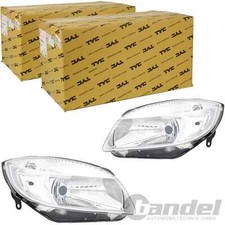 2xTYC H4 SCHEINWERFER LINKS+RECHTS LWR+MOTOR für SKODA FABIA 2 ROOMSTER BIS 2010