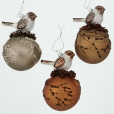 Glaskugel Weihnachtskugel Baumschmuck Vogel Weihnachten Ø 8 cm Stückpreis