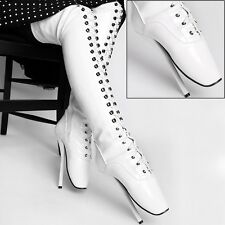 Kassiopeya Ballet Boots Overknee weiß Lackstiefel Damenstiefel Herrenstiefel HOT